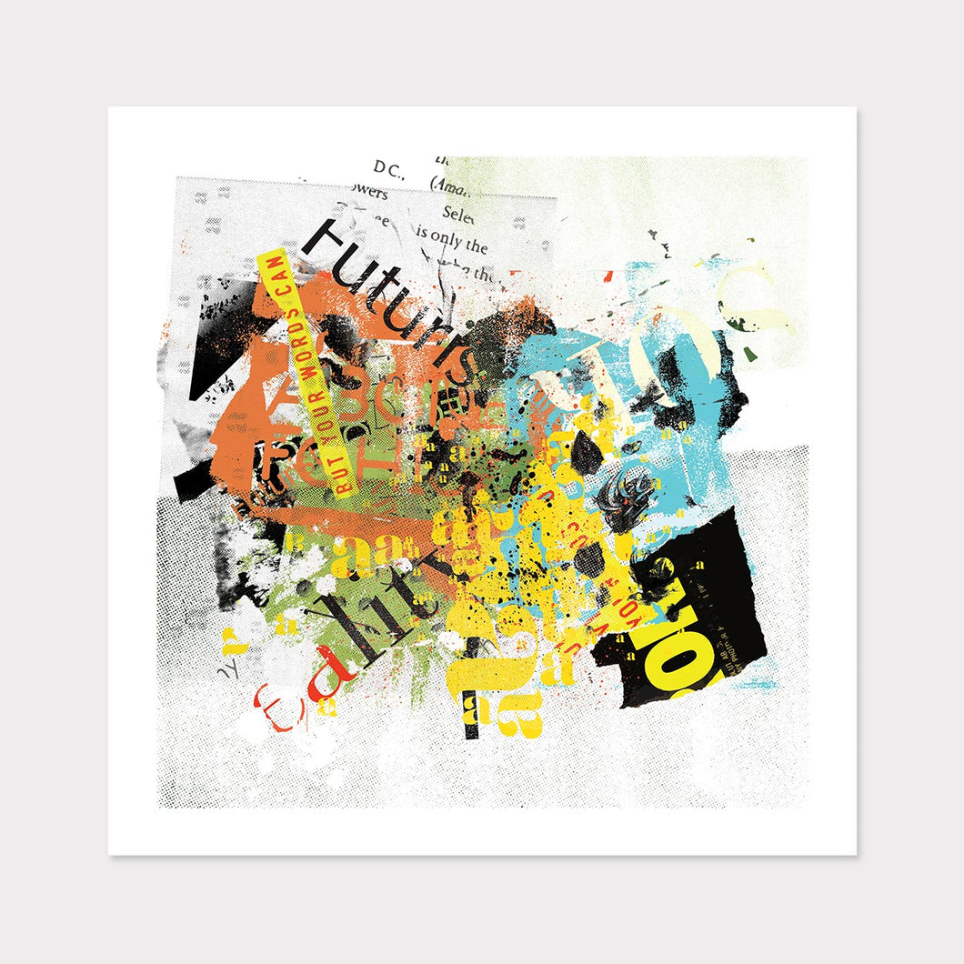 Colorful Abstract Typography Art for Home or Office