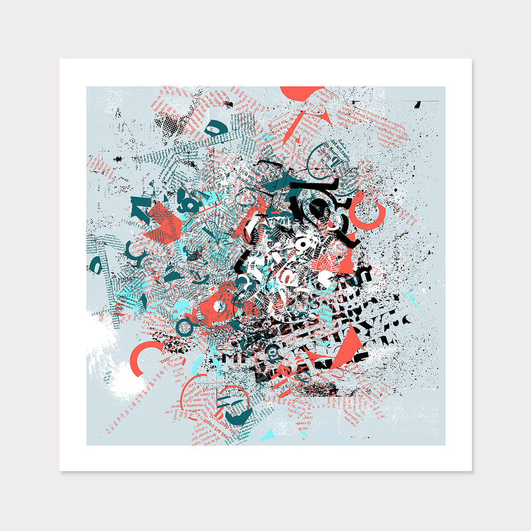 Colorful Abstract Typography Art for Home or Office