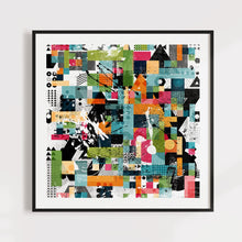 Load image into Gallery viewer, Colorful Abstract Geometric Art