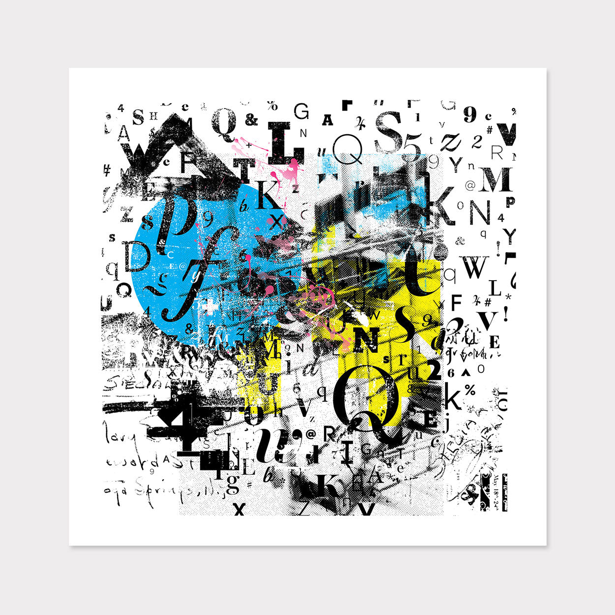 Colorful Abstract Typography Art for home or office